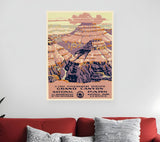 36" X 48" Grand Canyon C1938 Vintage Travel Poster Wall Art - Homeroots - Flyclothing LLC