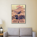 24" X 32" Grand Canyon C1938 Vintage Travel Poster Wall Art - Homeroots