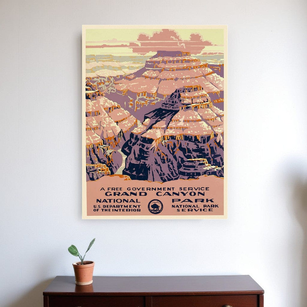 24" X 32" Grand Canyon C1938 Vintage Travel Poster Wall Art - Homeroots - Flyclothing LLC
