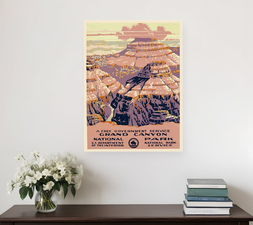 20" X 28" Grand Canyon C1938 Vintage Travel Poster Wall Art - Homeroots