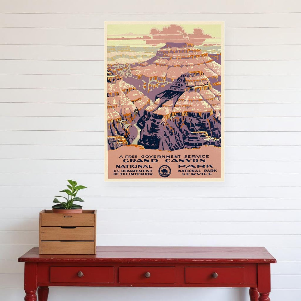 18" X 24" Grand Canyon C1938 Vintage Travel Poster Wall Art - Homeroots