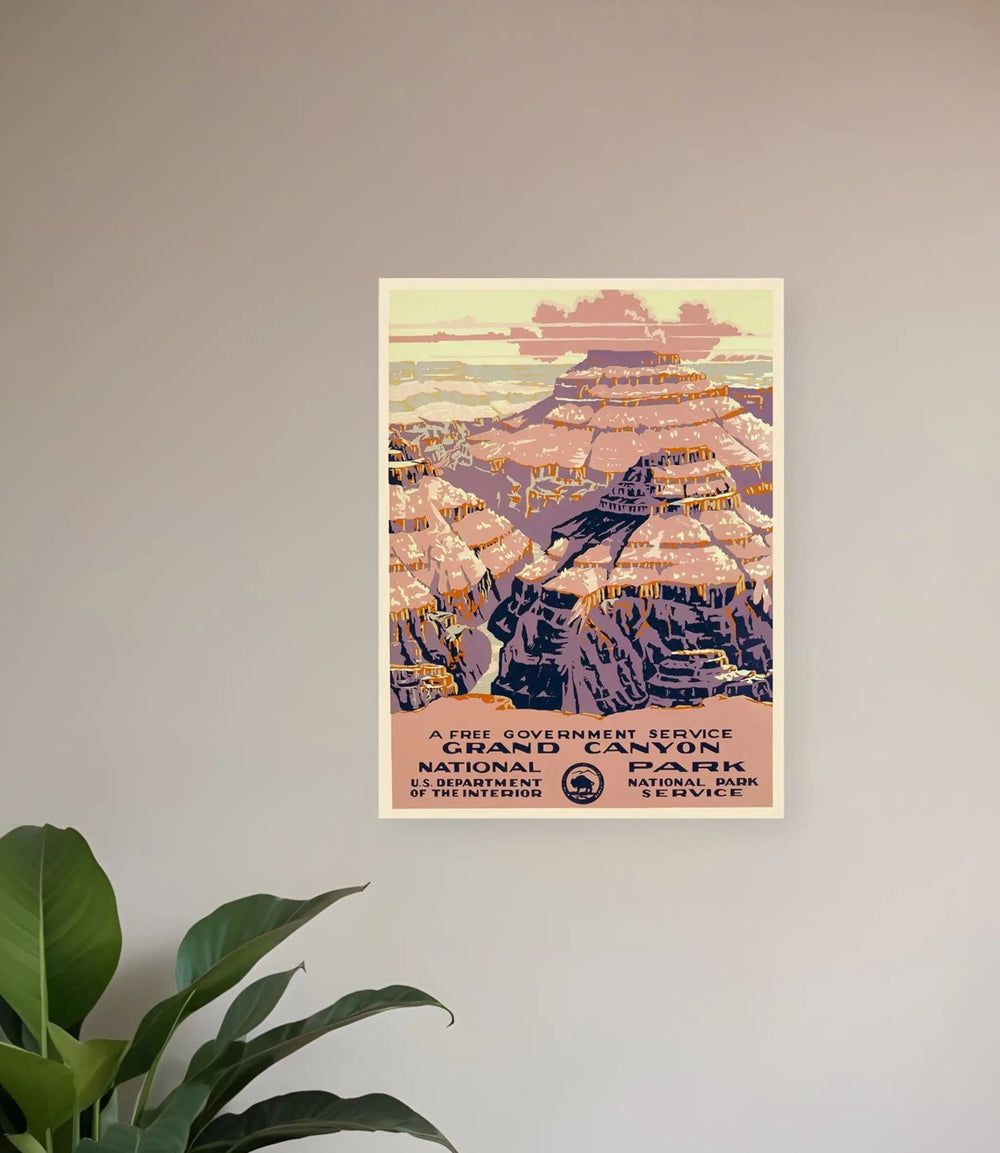 8.5" X 11" Grand Canyon C1938 Vintage Travel Poster Wall Art - Homeroots