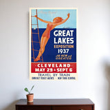 24" X 36" Great Lakes 1937 Vintage Travel Poster Wall Art - Homeroots - Flyclothing LLC