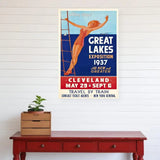 16" X 24" Great Lakes 1937 Vintage Travel Poster Wall Art - Homeroots