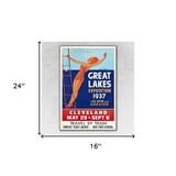 16" X 24" Great Lakes 1937 Vintage Travel Poster Wall Art - Homeroots - Flyclothing LLC
