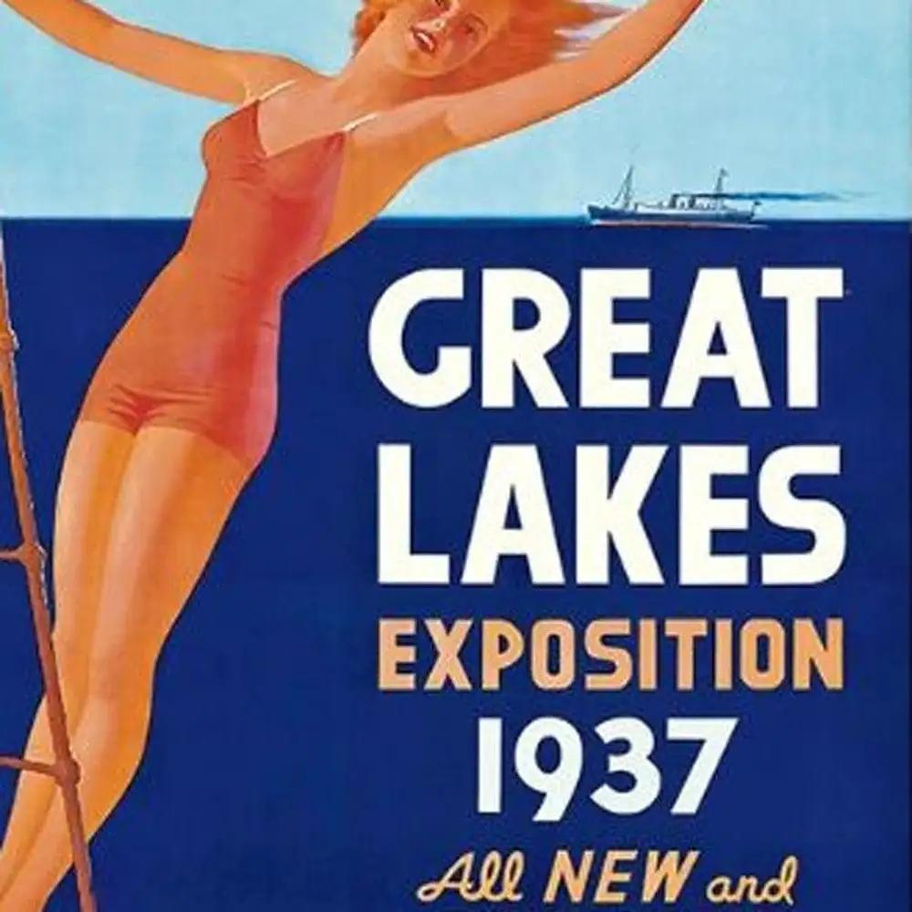 9" X 12" Great Lakes 1937 Vintage Travel Poster Wall Art - Homeroots - Flyclothing LLC