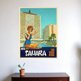 24" X 30" Hotel Sahara C1960S Las Vegas Vintage Travel Poster Wall Art - Homeroots