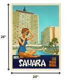 20" X 28" Hotel Sahara C1960S Las Vegas Vintage Travel Poster Wall Art - Homeroots - Flyclothing LLC
