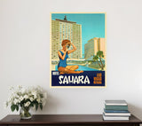 20" X 28" Hotel Sahara C1960S Las Vegas Vintage Travel Poster Wall Art - Homeroots