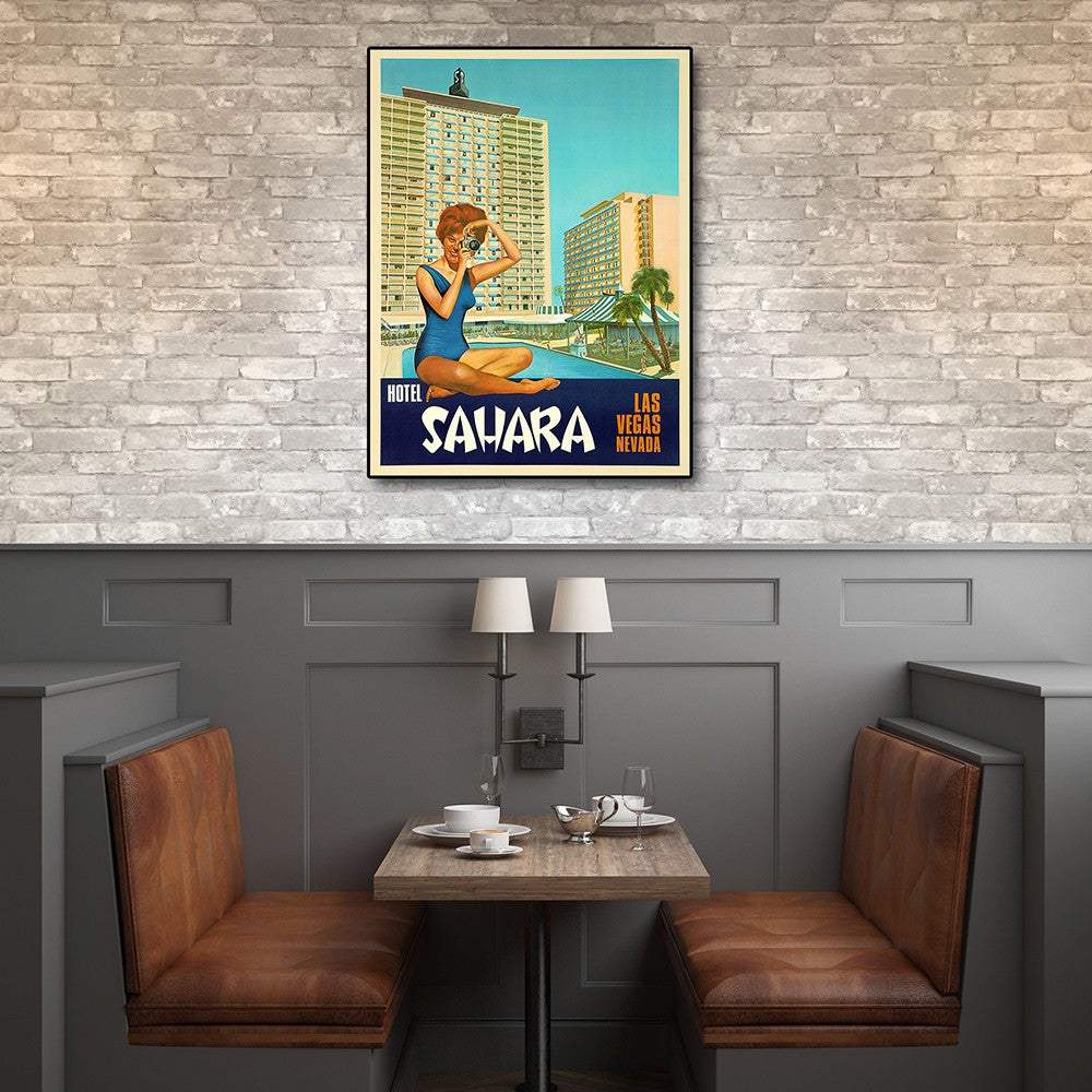 18" X 24" Hotel Sahara C1960S Las Vegas Vintage Travel Poster Wall Art - Homeroots - Flyclothing LLC