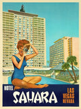 18" X 24" Hotel Sahara C1960S Las Vegas Vintage Travel Poster Wall Art - Homeroots