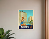 11" X 14" Hotel Sahara C1960S Las Vegas Vintage Travel Poster Wall Art - Homeroots