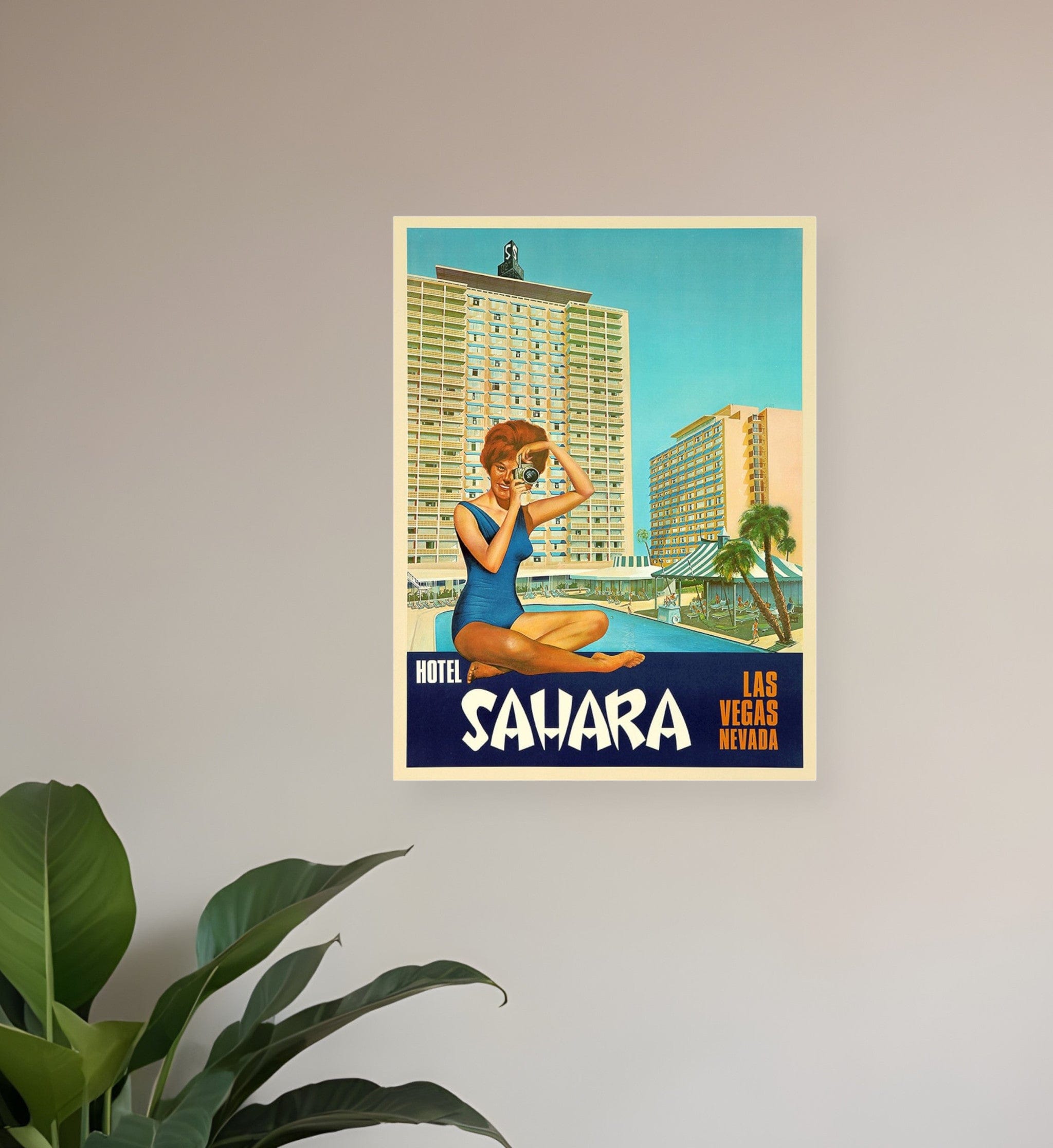 8.5" X 11" Hotel Sahara C1960S Las Vegas Vintage Travel Poster Wall Art - Homeroots - Flyclothing LLC