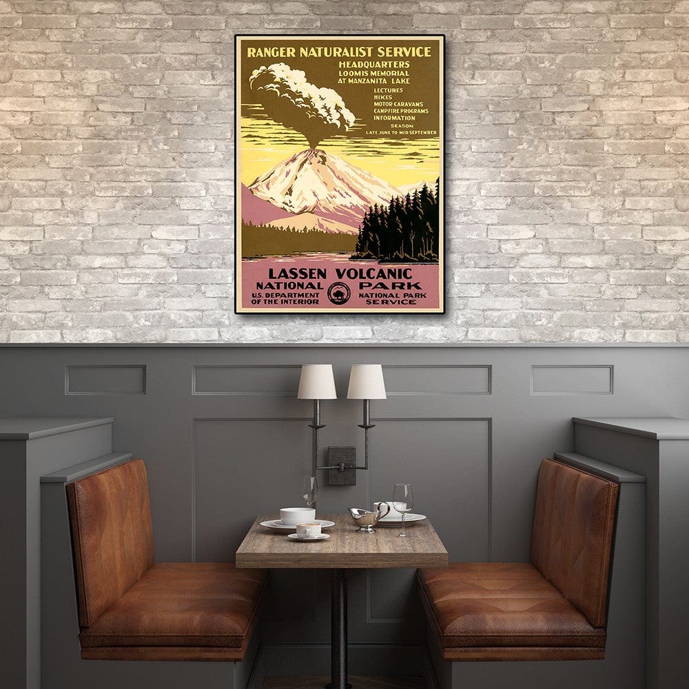 24" X 32" Lassen Volcanic National Park Vintage Travel Poster Wall Art - Homeroots - Flyclothing LLC