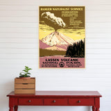 18" X 24" Lassen Volcanic National Park Vintage Travel Poster Wall Art - Homeroots