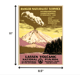 8.5" X 11" Lassen Volcanic National Park Vintage Travel Poster Wall Art - Homeroots - Flyclothing LLC