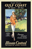 Gulf Coast Golf 1932 Vintage Travel Unframed Print Wall Art - Homeroots
