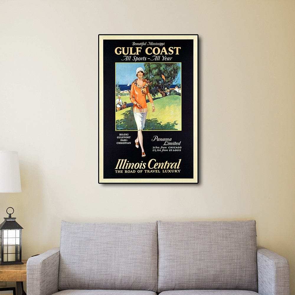 Gulf Coast Golf 1932 Vintage Travel Unframed Print Wall Art - Homeroots - Flyclothing LLC