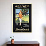 Gulf Coast Golf 1932 Vintage Travel Unframed Print Wall Art - Homeroots