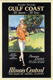 Gulf Coast Golf 1932 Vintage Travel Unframed Print Wall Art - Homeroots