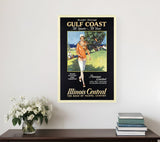 Gulf Coast Golf 1932 Vintage Travel Unframed Print Wall Art - Homeroots