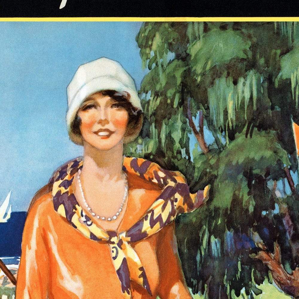 Gulf Coast Golf 1932 Vintage Travel Unframed Print Wall Art - Homeroots - Flyclothing LLC