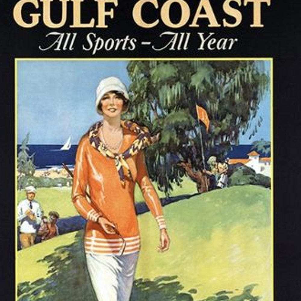 Gulf Coast Golf 1932 Vintage Travel Unframed Print Wall Art - Homeroots - Flyclothing LLC