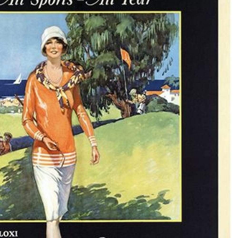 Gulf Coast Golf 1932 Vintage Travel Unframed Print Wall Art - Homeroots - Flyclothing LLC