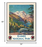 36" X 48" Rainier National Park C1920S Vintage Travel Poster Wall Art - Homeroots - Flyclothing LLC