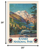 20" X 28" Rainier National Park C1920S Vintage Travel Poster Wall Art - Homeroots - Flyclothing LLC