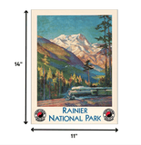 11" X 14" Rainier National Park C1920S Vintage Travel Poster Wall Art - Homeroots - Flyclothing LLC