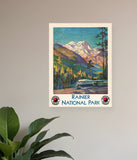 8.5" X 11" Rainier National Park C1920S Vintage Travel Poster Wall Art - Homeroots