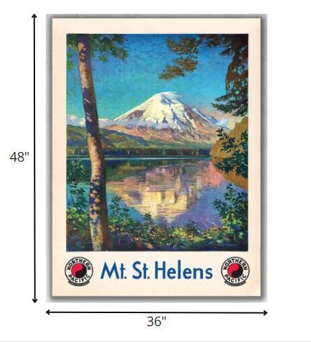 36" X 48" Mt. St. Helens C1920S Vintage Travel Poster Wall Art - Homeroots - Flyclothing LLC
