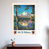 24" X 32" Mt. St. Helens C1920S Vintage Travel Poster Wall Art - Homeroots
