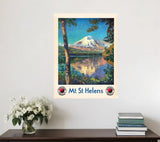 20" X 28" Mt. St. Helens C1920S Vintage Travel Poster Wall Art - Homeroots