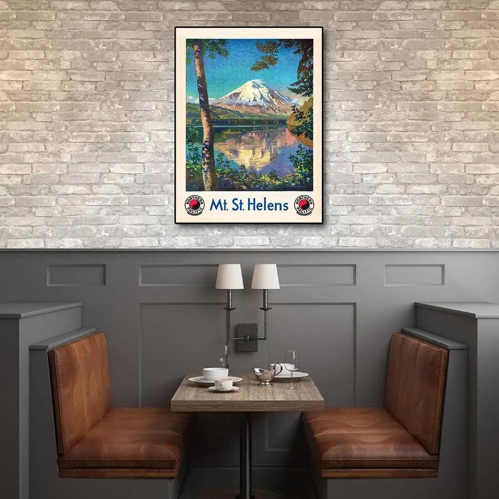 8.5" X 11" Mt. St. Helens C1920S Vintage Travel Poster Wall Art - Homeroots - Flyclothing LLC
