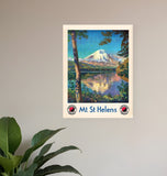 8.5" X 11" Mt. St. Helens C1920S Vintage Travel Poster Wall Art - Homeroots