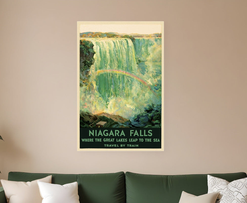 36" X 54" Niagra Falls New York C1920S Vintage Travel Poster Wall Art - Homeroots - Flyclothing LLC