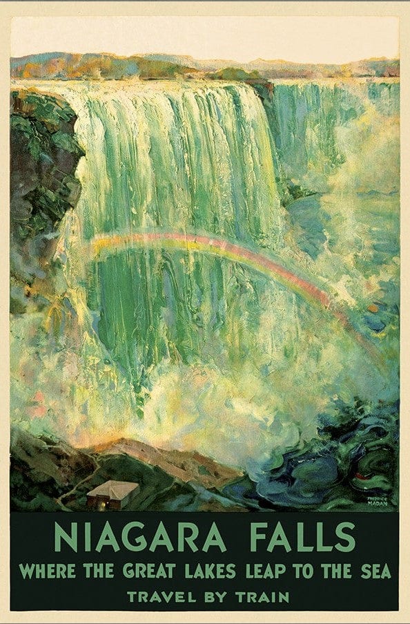 24" X 36" Niagra Falls New York C1920S Vintage Travel Poster Wall Art - Homeroots