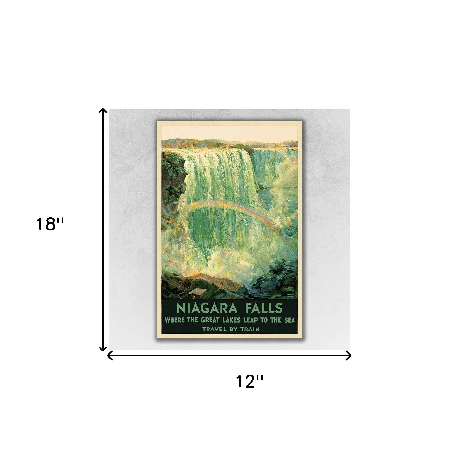 12" X 18" Niagra Falls New York C1920S Vintage Travel Poster Wall Art - Homeroots - Flyclothing LLC