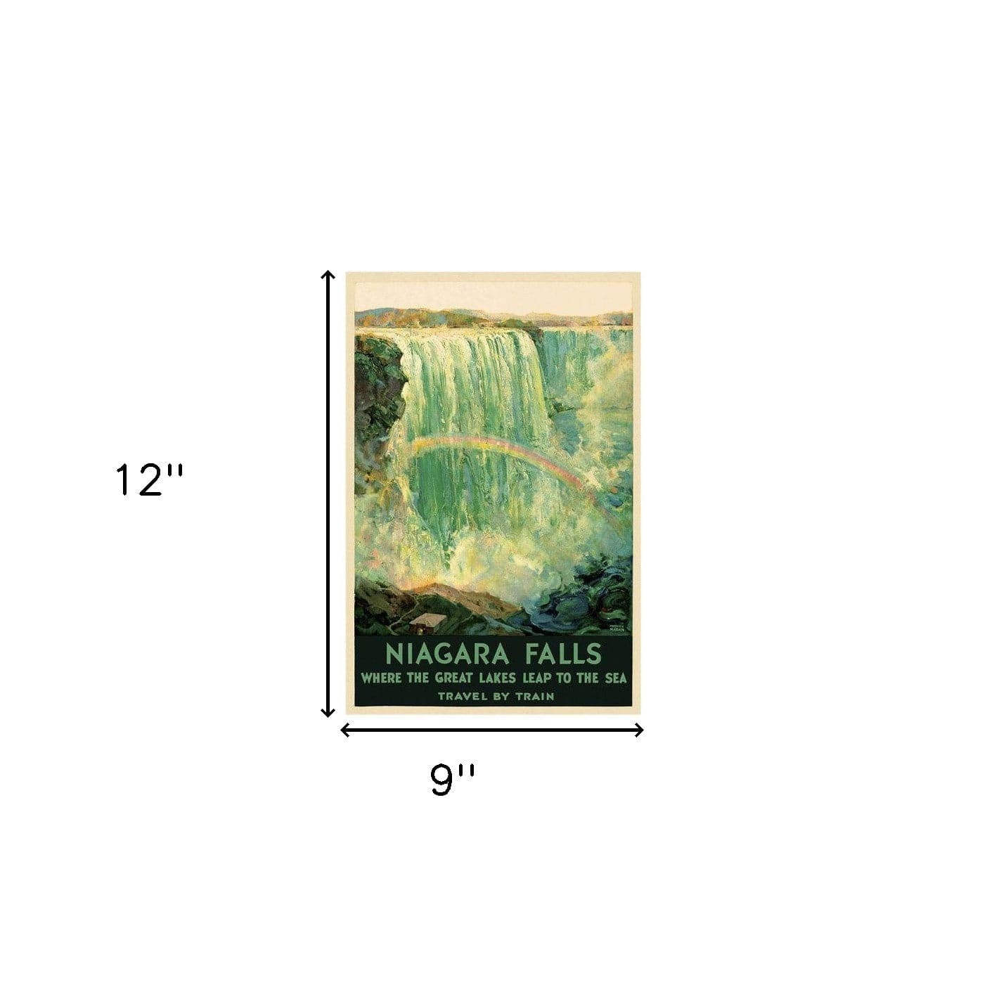 9" X 12" Niagra Falls New York C1920S Vintage Travel Poster Wall Art - Homeroots - Flyclothing LLC