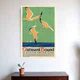 24" X 36" Birds Over Lake Michigan C1929 Vintage Travel Poster Wall Art - Homeroots