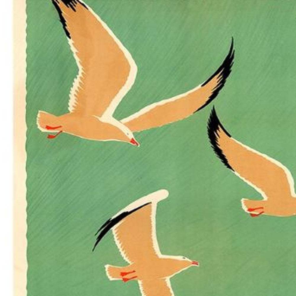 20" X 30"Birds Over Lake Michigan C1929 Vintage Travel Poster Wall Art - Homeroots - Flyclothing LLC