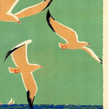 20" X 30"Birds Over Lake Michigan C1929 Vintage Travel Poster Wall Art - Homeroots