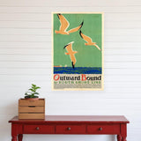 16" X 24" Birds Over Lake Michigan C1929 Vintage Travel Poster Wall Art - Homeroots