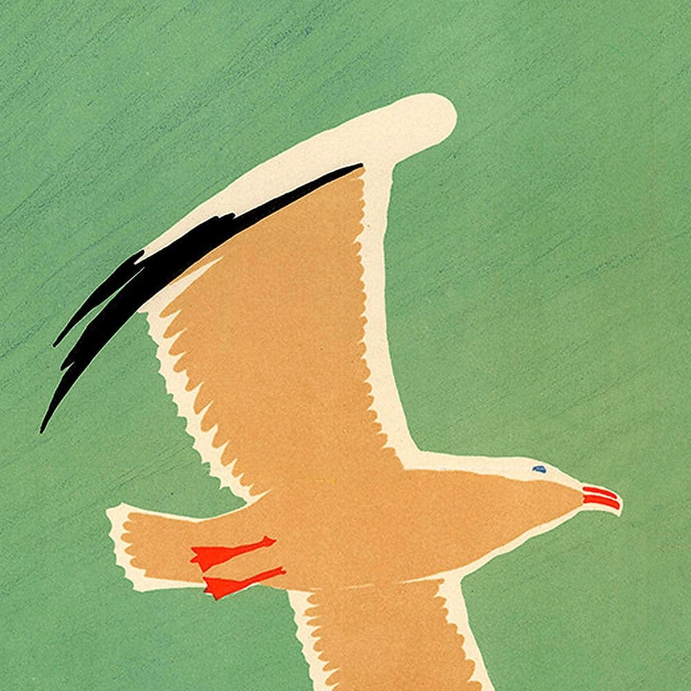 9" X 12" Birds Over Lake Michigan C1929 Vintage Travel Poster Wall Art - Homeroots - Flyclothing LLC