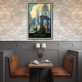 Vintage 1929 Chicago Michigan Ave Travel Unframed Print Wall Art - Homeroots - Flyclothing LLC