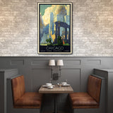 12" X 18" Vintage 1929 Chicago Michigan Ave Travel Poster Wall Art - Homeroots - Flyclothing LLC