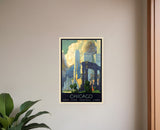 Vintage 1929 Chicago Vacation Travel Unframed Print Wall Art - Homeroots