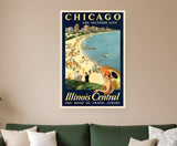 Vintage 1929 Chicago Vacation Travel Unframed Print Wall Art - Homeroots